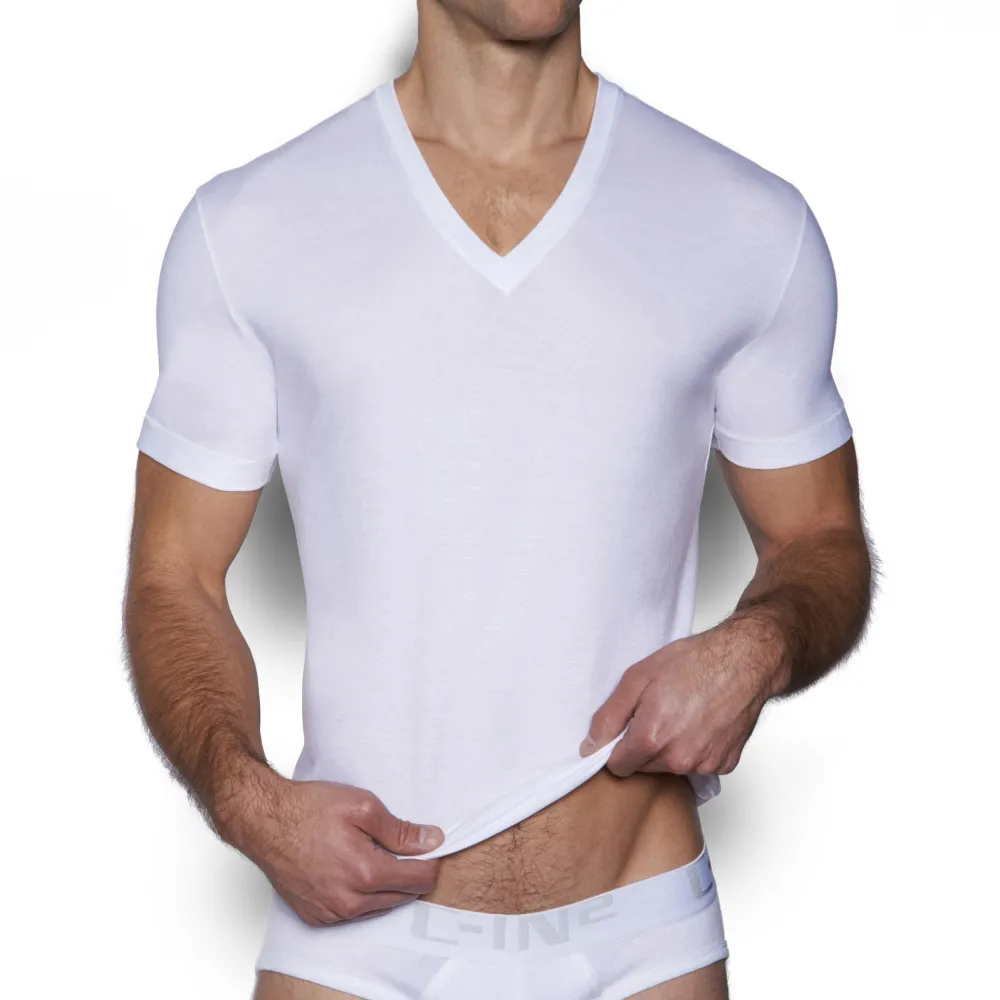 CORE Core|Short Sleeve T-shirts*V-Neck T-Shirt | Men’s Cotton V-Neck Undershirt