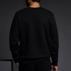 DUAL LAYER Dual Layer*Sweatshirt | Structured Crew Neck Pullover for Men