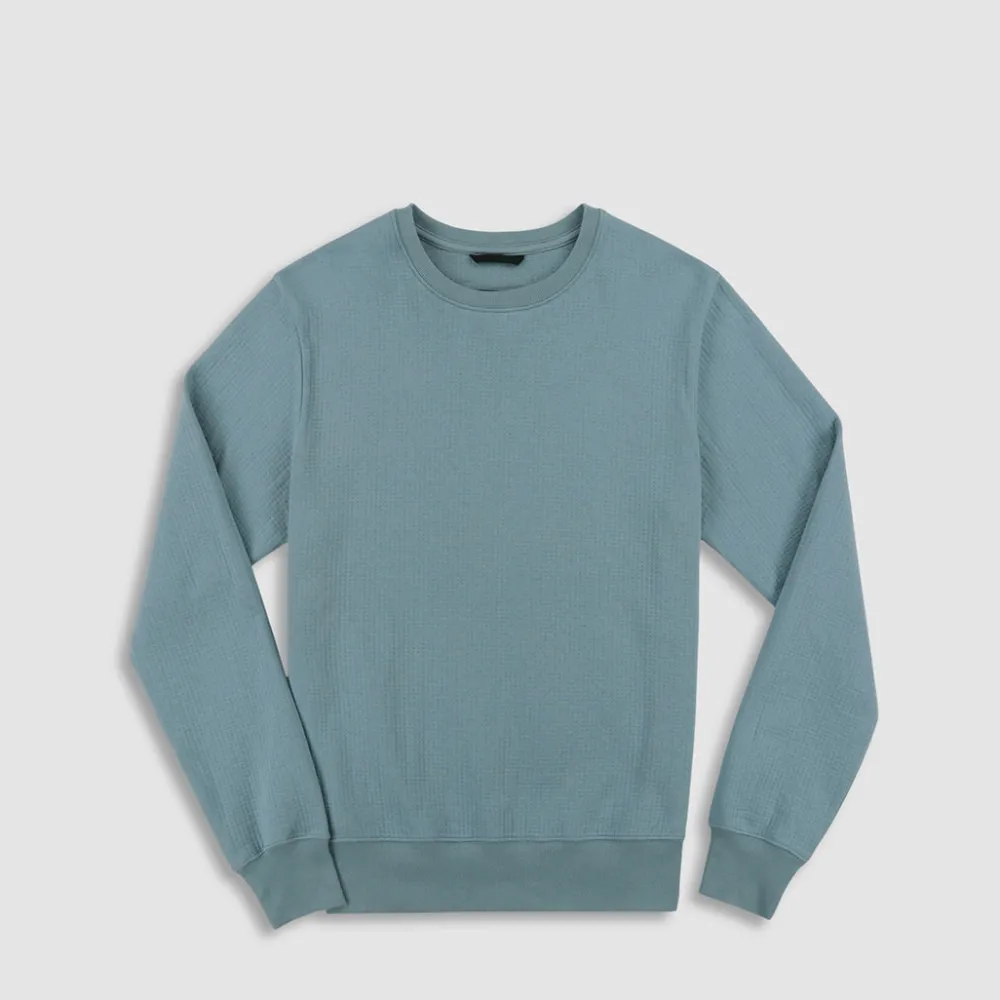 DUAL LAYER Dual Layer*Sweatshirt | Structured Crew Neck Pullover for Men