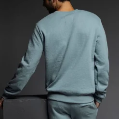 DUAL LAYER Dual Layer*Sweatshirt | Structured Crew Neck Pullover for Men