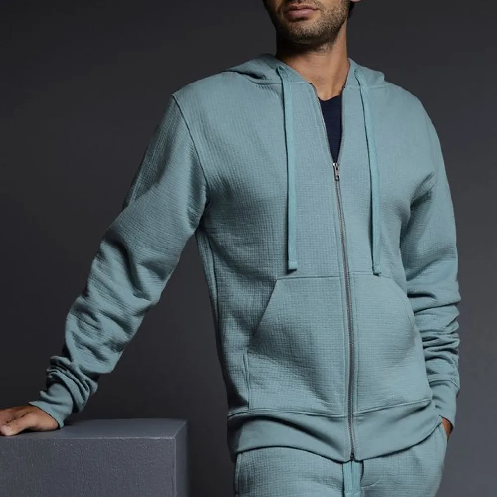 DUAL LAYER Dual Layer*Zip Hoodie | Men's Structured Full-Zip Hoodie
