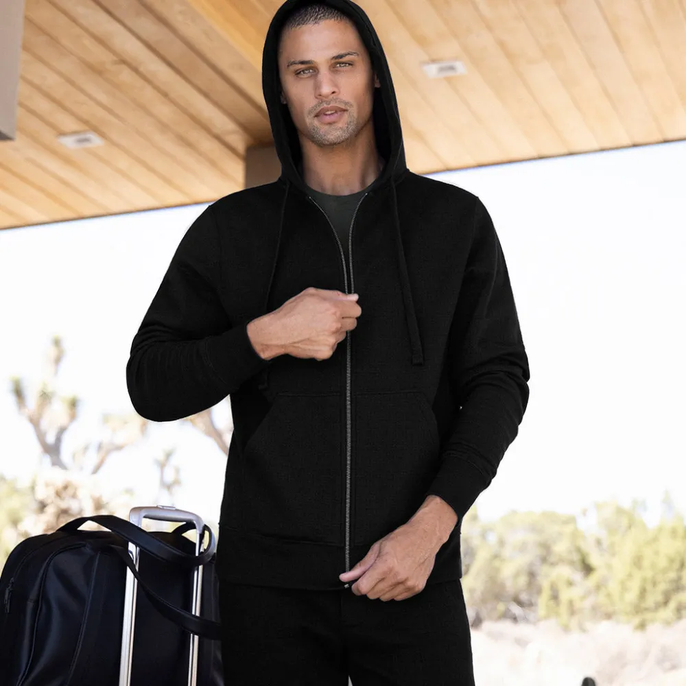DUAL LAYER Dual Layer*Zip Hoodie | Men's Structured Full-Zip Hoodie