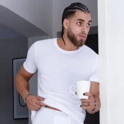 LAYERS Layers|Short Sleeve T-shirts*Slim Crew Neck T-Shirt | Fitted Pima Cotton Tee for Men