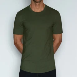 PERFECT PIMA Perfect Pima|Short Sleeve T-shirts*Relaxed Crew Neck T-Shirt Gladwin Green