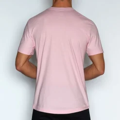 PERFECT PIMA Perfect Pima|Short Sleeve T-shirts*Relaxed Deep V-Neck T-Shirt Pino Pink