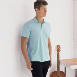PERFECT PIMA Perfect Pima|Polos*Relaxed Polo Blythe Blue