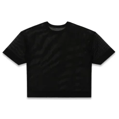 SCRIMMAGE Scrimmage|Crop Tops*Oversized Cropped Jersey Bob Black