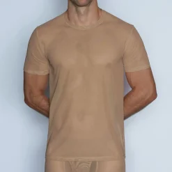 SHEER Sheer|Short Sleeve T-shirts*Crew Neck T-Shirt Nix Nude