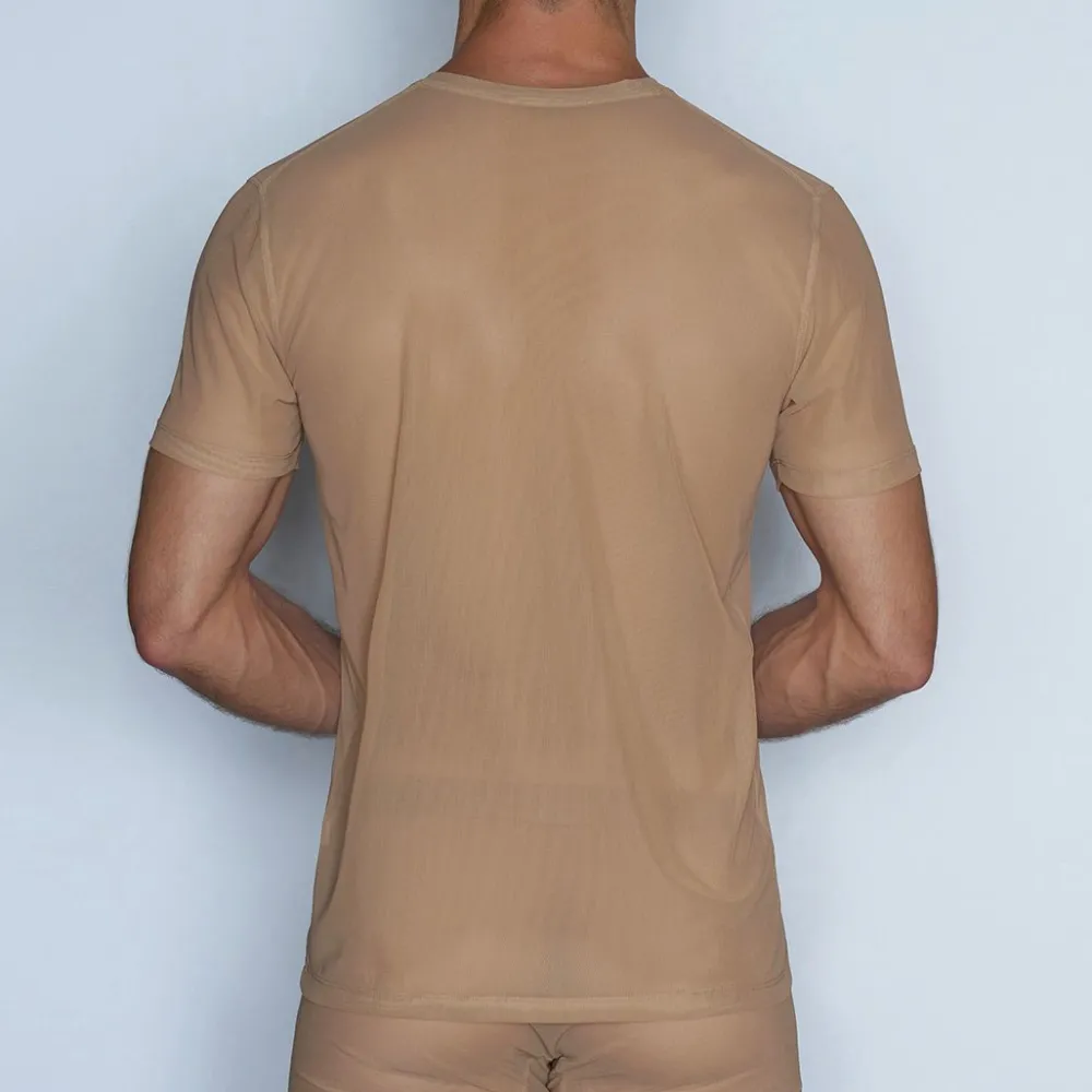 SHEER Sheer|Short Sleeve T-shirts*Crew Neck T-Shirt Nix Nude