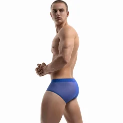 SHEER Sheer|Mid Rise Briefs*Fly Front Brief Bari Blue