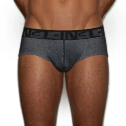 UNDERTONE Undertone*Mid Rise Brief Newsprint Black